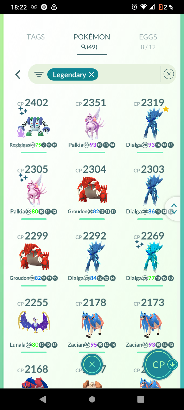 ACCOUNT LEVEL 32 - Eternatus + ZACIAN SWORD + Dialga ROT | 19 SHINY|49 LEGENDARY| 187 POKEMON|BAG 350
