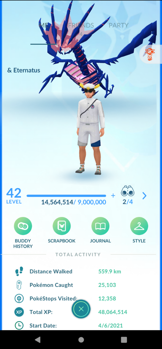 Account Lv42 - Eternatus + Gigamax + ROT( ROAR OF TIME)🔥🔥ITEM BAG 600 / 350 POKEMON