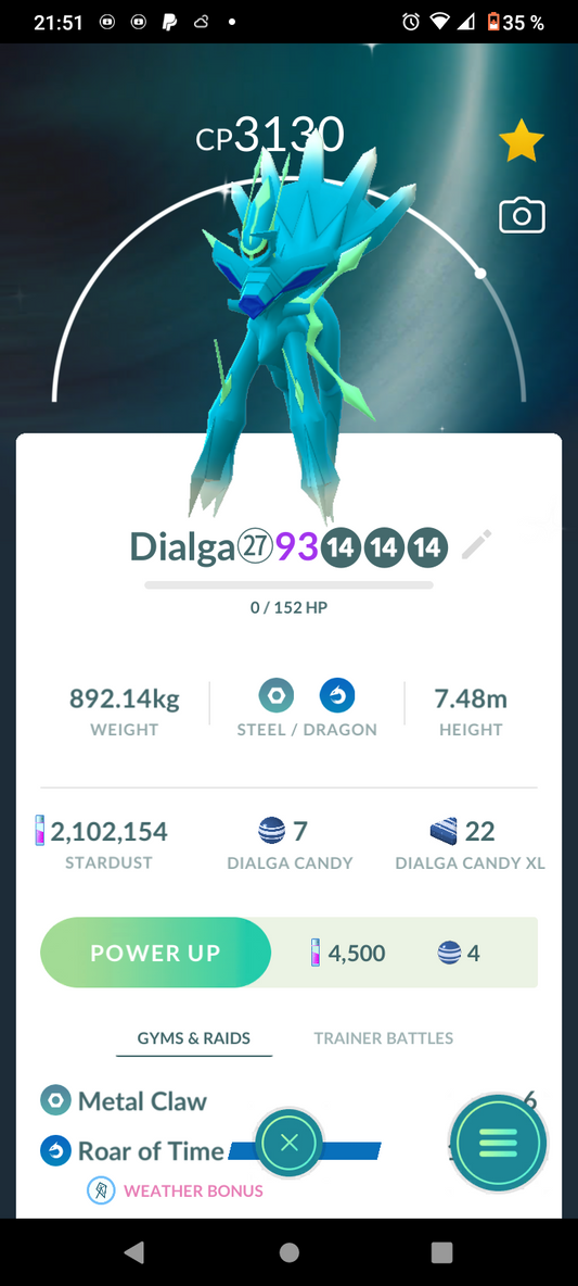 Account Lvl40- DIALGA✨ ROT,PALKIA SR, Zacian/Zamzenta SHINY ✨✨- Bag 350/300 Pokémons - & Legendary & more