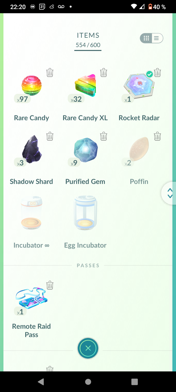 Account Lv42 - Eternatus + Gigamax + ROT( ROAR OF TIME)🔥🔥ITEM BAG 600 / 350 POKEMON