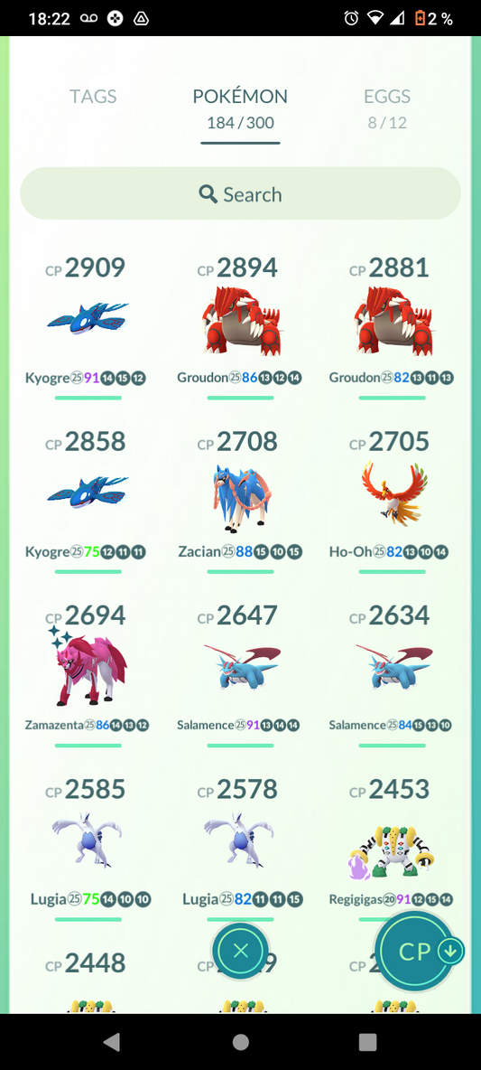 ACCOUNT LEVEL 32 - Eternatus + ZACIAN SWORD  + Dialga ROT | 19 SHINY|49 LEGENDARY| 187 POKEMON|BAG  350