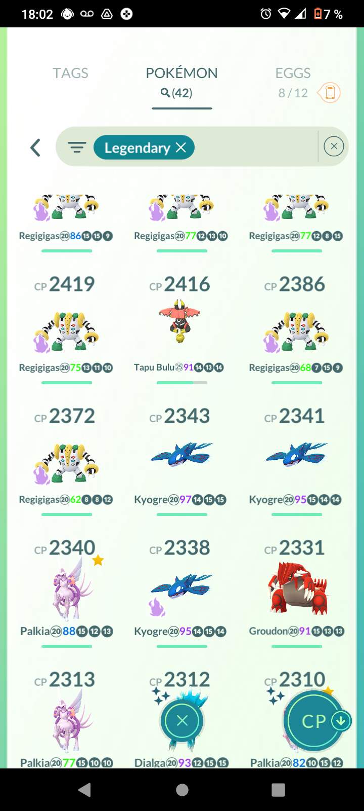 Account level 32- ETERNATUS + SHINY DIALGA ROT + SHINY PALKIA SR| 297 POKEMON | BAG 350| 42 Legendary| 1M STARDUST