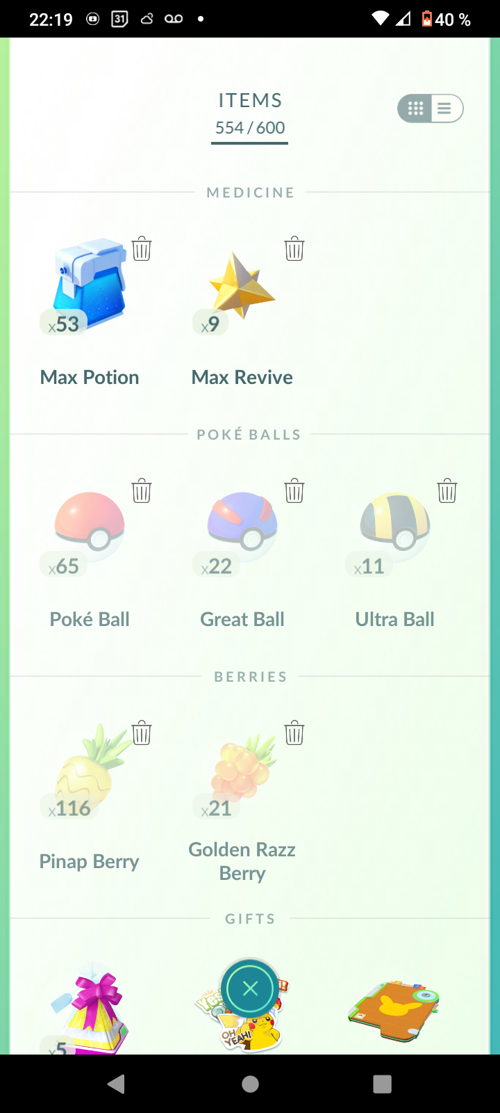 Account Lv42 - Eternatus + Gigamax + ROT( ROAR OF TIME)🔥🔥ITEM BAG 600 / 350 POKEMON
