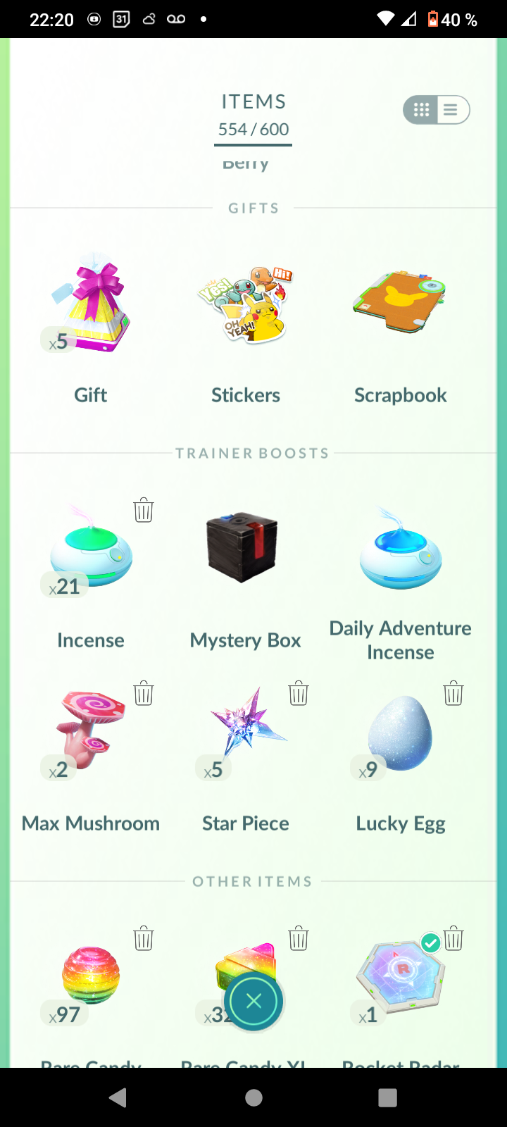 Account Lv42 - Eternatus + Gigamax + ROT( ROAR OF TIME)🔥🔥ITEM BAG 600 / 350 POKEMON