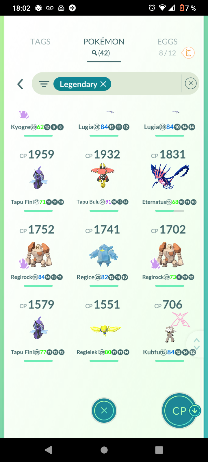Account level 32- ETERNATUS + SHINY DIALGA ROT + SHINY PALKIA SR| 297 POKEMON | BAG 350| 42 Legendary| 1M STARDUST